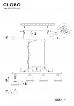 Люстра Globo 6884-4 Roma
