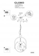 Светильник подвесной Globo 6900 Nostalgika