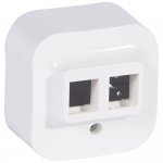 Legrand Quteo Бел Адаптер для 1 или 2 роз. RJ45 Keystone (арт. 782226)