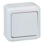 Legrand Quteo Сер Переключатель 1-клавишный IP44 10А (арт. 782334)