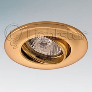 Lightstar LEGA 11052 Светильник Lightstar LEGA 11052 СветильникКруглые<br>Встраиваемые светильники – популярное осветительное оборудование, которое можно использовать в качестве основного источника или в дополнение к люстре. Они позволяют создать нужную атмосферу атмосферу и привнести в интерьер уют и комфорт. Интернет-магазин «Светодом» предлагает стильный встраиваемый светильник Lightstar 11052. Данная модель достаточно универсальна, поэтому подойдет практически под любой интерьер. Перед покупкой не забудьте ознакомиться с техническими параметрами, чтобы узнать тип цоколя, площадь освещения и другие важные характеристики. Приобрести встраиваемый светильник Lightstar 11052 в нашем онлайн-магазине Вы можете либо с помощью «Корзины», либо по контактным номерам. Мы доставляем заказы по Москве, Екатеринбургу и остальным российским городам.<br><br>Тип товара: Светильник<br>Тип лампы: галогенная/LED<br>Тип цоколя: 12В/220В MR11 GU4 либо 220В HP11 GU10<br>Количество ламп: 1<br>MAX мощность ламп, Вт: 50<br>Размеры: Диаметр врезного отверстия<br>Цвет арматуры: Золотой