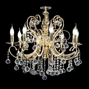 Lightstar ELEGANTE 708082 Люстра хрустальная Lightstar ELEGANTE 708082 Люстра хрустальнаяПодвесные<br><br><br>S освещ. до, м2: 16<br>Тип цоколя: E14<br>Цвет арматуры: золото<br>Количество ламп: 8<br>Размеры: H 950-1950 D 670<br>MAX мощность ламп, Вт: 40W