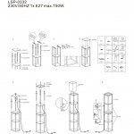 Торшер с полочками Lussole LSP-0332 Woodruff бук