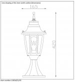 Светильник уличный столб Lucide 11834/01/45 TIRENO