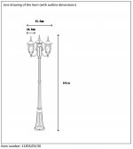 Светильник уличный столб Lucide 11835/03/30 TIRENO