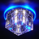Потолочный светильник точечный со светодиодной подсветкой в форме куба Elektrostandard N4/S BL (синий)