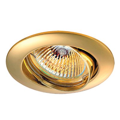 Novotech CROWN 369102 Точечный встраиваемый светильник Novotech CROWN 369102 Точечный встраиваемый светильникКруглые<br>Стандартный встраиваемый поворотный светильник модели Novotech 369102 из серии CROWN отличается следующим качеством: Светильник сделан из алюминиевого литья. Это сплав, основными достоинствами которого являются — устойчивость к практически всем видам негативного воздействия окружающей среды, коррозии, небольшой вес, по сравнению с другими видами металла и экологическая безопасность материала.<br><br>S освещ. до, м2: 3<br>Тип товара: Точечный встраиваемый светильник<br>Тип лампы: галогенная<br>Тип цоколя: GU5.3 (MR16)<br>Количество ламп: 1<br>MAX мощность ламп, Вт: 50<br>Диаметр, мм мм: 82<br>Диаметр врезного отверстия, мм: 75<br>Высота, мм: 27<br>Цвет арматуры: Золотой