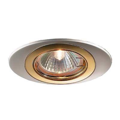 Novotech IRIS 369301 Точечный встраиваемый светильник Novotech IRIS 369301 Точечный встраиваемый светильникОвальные<br>Встраиваемый поворотный светильник модели Novotech 369301 из серии IRIS отличается следующим качеством: Светильник сделан из алюминиевого литья. Это сплав, основными достоинствами которого являются — устойчивость к практически всем видам негативного воздействия окружающей среды, коррозии, небольшой вес, по сравнению с другими видами металла и экологическая безопасность материала.<br><br>S освещ. до, м2: 3<br>Тип лампы: галогенная<br>Тип цоколя: GU5.3 (MR16)<br>Количество ламп: 1<br>MAX мощность ламп, Вт: 50<br>Диаметр, мм мм: 80<br>Диаметр врезного отверстия, мм: 76<br>Высота, мм: 27<br>Оттенок (цвет): золото<br>Цвет арматуры: серебристый