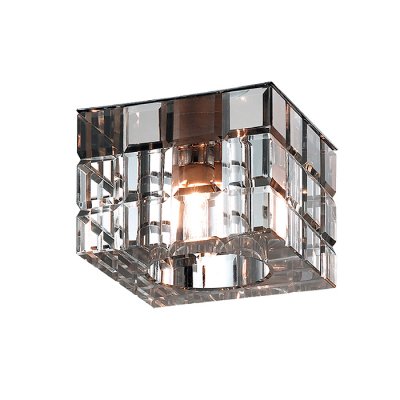Novotech CUBIC 369540 Встраиваемый светильник Novotech CUBIC 369540 Встраиваемый светильникКвадратные<br>Декоративный встраиваемый неповоротный светильник модели Novotech 369540 из серии CUBIC отличается следующим качеством: Основание светильника сделано из металла. Это популярный и востребованный материал благодаря ряду качеств. К ним относится: повышенная прочность, износостойкость и долговечность. Декоративный плафон произведен из хрусталя. Он обладает высоким показателем плотности, прозрачности и блеска. Благодаря содержанию свинца (не менее 30%) и определённому подбору углов, образуемых гранями, изделия из хрусталя отличаются необыкновенно яркой, многоцветной игрой света, чарующей магией красоты, совершенства и роскоши.<br><br>S освещ. до, м2: 2<br>Тип лампы: галогенная<br>Тип цоколя: G9<br>Количество ламп: 1<br>Ширина, мм: 70<br>MAX мощность ламп, Вт: 40<br>Диаметр врезного отверстия, мм: 60<br>Длина, мм: 70<br>Высота, мм: 68<br>Цвет арматуры: серебристый