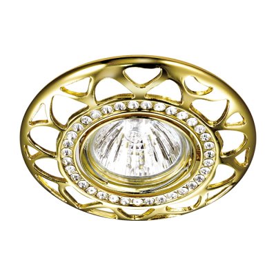Novotech PEONY 370232 Светильник встраиваемый Novotech PEONY 370232 Светильник встраиваемыйКруглые<br>Встраиваемый декоративный светильник модели Novotech 370232 из серии PEONY отличается следующим качеством: Светильник произведен из сплава цинка. Благодаря сравнительно высоким механическим и литейным качествам, изделия, выполненные из сплава цинка, отличаются высокой точностью деталей декора со сложной конфигурацией. Так же он обладает антикоррозийными свойствами. Декоративные украшения сделаны из хрусталя. Огранка хрусталя, подобно огранке драгоценных камней, позволяет в полной мере проявить свойства, обусловленные большим показателем преломления и дисперсией.<br><br>Тип лампы: галогенная/LED<br>Тип цоколя: gu5.3<br>MAX мощность ламп, Вт: 50<br>Диаметр, мм мм: 110<br>Диаметр врезного отверстия, мм: 75<br>Высота, мм: 27<br>Цвет арматуры: Золотой