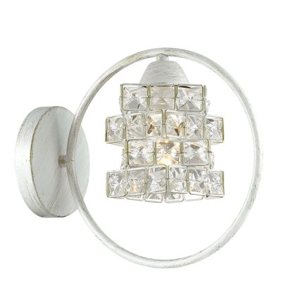Светильник бра Odeon light 3104/1W LUSSA Светильник бра Odeon light 3104/1W LUSSAХрустальные<br>Отличный вариант домашнего освещения Odeon light Бра 3104/1W серии LUSSA оформлена в классическом стиле. Светильник состоит из роскошного хрустального плафона и оригинальной белой с золотой патиной арматуры. Эта шикарная модель подарит Вам незабываемые ощущения восточной нежности Цоколь E27. Мощность 1*40W. Нет ламп в комплекте.<br><br>Тип цоколя: E27<br>Количество ламп: 1<br>Ширина, мм: 250<br>MAX мощность ламп, Вт: 40<br>Длина, мм: 250<br>Высота, мм: 225<br>Цвет арматуры: белый с золотистой патиной