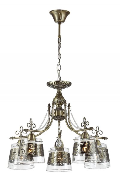 Люстра Odeon light 3127/5 SANSA Люстра Odeon light 3127/5 SANSAПодвесные<br>Отличный вариант домашнего освещения Odeon light Люстра 3127/5 серии SANSA оформлена в классическом стиле. Люстра состоит из бронзовой арматуры и стеклянных плафонов, украшенных резным металлическим декором. Экстравагантная и изящная, оригинальная и изысканная, данная модель великолепно дополнит любой интерьер. Цоколь E14. Мощность 5*40W. Нет ламп в комплекте.<br><br>S освещ. до, м2: 10<br>Тип цоколя: E14<br>Количество ламп: 5<br>Ширина, мм: 530<br>MAX мощность ламп, Вт: 40<br>Длина, мм: 530<br>Высота, мм: 850<br>Цвет арматуры: бронзовый