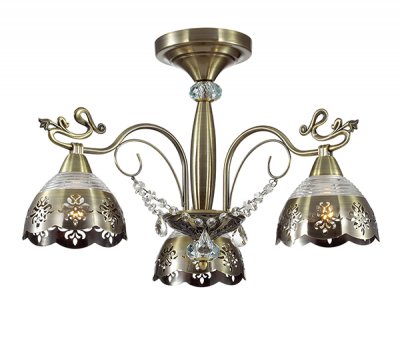 Люстра Odeon light 3206/3C CAROLINA Люстра Odeon light 3206/3C CAROLINAПотолочные<br>Отличный вариант домашнего освещения Odeon light Люстра 3206/3C серии CAROLINA оформлена в классическом стиле. Люстра состоит из арматуры бронзового цвета, украшенной хрустальными подвесками и необыкновенных плафонов, выполненных из тисненого стекла и металла с ажурным рисунком. Эксклюзивная, оригинальная, нестандарная, данная модель не сможет оставить равнодушным даже искушенных ценителей. Цоколь E14. Мощность 3*40W. Нет ламп в комплекте.<br><br>S освещ. до, м2: 6<br>Тип цоколя: E14<br>Количество ламп: 3<br>Ширина, мм: 600<br>MAX мощность ламп, Вт: 40<br>Длина, мм: 600<br>Высота, мм: 340<br>Цвет арматуры: бронзовый