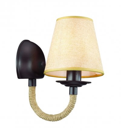 Светильник бра Odeon light 3258/1W FELIKA Светильник бра Odeon light 3258/1W FELIKAМорской стиль<br>Отличный вариант домашнего освещения Odeon light Бра 3258/1W серии FELIKA оформлен в классическом стиле. Светильник состоит тканевого абажура светлых оттенков и классической арматуры цвета кофе, дополненной канатной нитью. В данной модели тесно переплетаются классика, модерн, кантри и лофт. Цоколь E14. Мощность 1*60W. Нет ламп в комплекте.<br><br>Тип цоколя: E14<br>Количество ламп: 1<br>Ширина, мм: 150<br>MAX мощность ламп, Вт: 60<br>Длина, мм: 200<br>Высота, мм: 260<br>Цвет арматуры: кофе коричневый