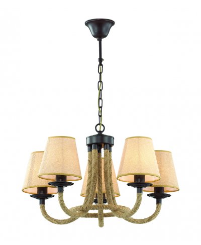 Люстра Odeon light 3258/5 FELIKA Люстра Odeon light 3258/5 FELIKAПодвесные<br>Отличный вариант домашнего освещения Odeon light Люстра 3258/5 серии FELIKA оформлен в классическом стиле. Люстра состоит тканевых абажуров светлых оттенков и классической арматуры цвета кофе, дополненной канатной нитью. В данной модели тесно переплетаются классика, модерн, кантри и лофт. Цоколь E14. Мощность 5*60W. Нет ламп в комплекте.<br><br>S освещ. до, м2: 15<br>Тип цоколя: E14<br>Количество ламп: 5<br>Ширина, мм: 580<br>MAX мощность ламп, Вт: 60<br>Длина цепи/провода, мм: 410<br>Длина, мм: 580<br>Высота, мм: 330<br>Цвет арматуры: кофе коричневый