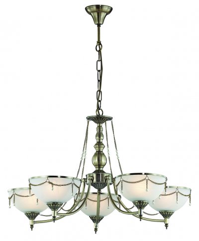 Люстра Odeon light 3278/5 PASCALLA Люстра Odeon light 3278/5 PASCALLAПодвесные<br>Отличный вариант домашнего освещения Odeon light Люстра 3278/5 серии PASCALLA оформлена в классическом стиле. Люстра состоит из стеклянных плафонов с металлическим ободком, украшенных нежными цепочками с бусинками под жемчуг, и арматуры традиционного цвета античной бронзы с цепочками. Классика форм и элегантность декора несомненно придадут Вашему интерьеру неуловимый шарм. Цоколь E27. Мощность 5*60W. Нет ламп в комплекте.<br><br>S освещ. до, м2: 15<br>Тип товара: Люстра<br>Тип цоколя: E27<br>Количество ламп: 5<br>Ширина, мм: 730<br>MAX мощность ламп, Вт: 60<br>Длина цепи/провода, мм: 560<br>Длина, мм: 730<br>Высота, мм: 460<br>Цвет арматуры: бронзовый