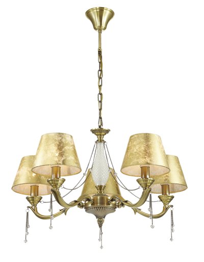 Люстра Odeon light 3279/5 FEMINA Люстра Odeon light 3279/5 FEMINAПодвесные<br>Отличный вариант домашнего освещения Odeon light Люстра 3279/5 серии FEMINA оформлена в классическом стиле. Люстра состоит из тканевых абажуров с экстравагантным покрытием металлик и арматуры бронзового цвета, украшенной цепочками с бусинками. Данная модель обладает непревзойденной оригинальностью, сохраняя при этом классическую сдержанность. Цоколь E14. Мощность 5*40W. Нет ламп в комплекте.<br><br>Установка на натяжной потолок: Да<br>S освещ. до, м2: 10<br>Тип цоколя: E14<br>Количество ламп: 5<br>Ширина, мм: 660<br>MAX мощность ламп, Вт: 40<br>Длина цепи/провода, мм: 280<br>Длина, мм: 660<br>Высота, мм: 460<br>Цвет арматуры: бронзовый