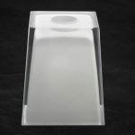 Плафон стекло белое матовое квадратное 117*95мм E14 (30мм посадка) LENTE LSC-25