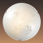 Настенно-потолочный светильник Сонекс 204 хром/белый/декор прозрачн TRAUBE