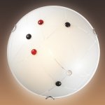 Настенно-потолочный светильник Сонекс 306 хром/белый/декор черн/красн KAVE