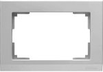 Рамка для двойной розетки (серебряный) WL04-Frame-01-DBL Werkel