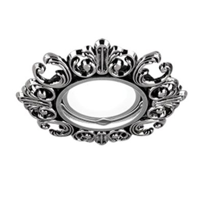 Светильник Gauss Antique CA045 Круг. Серебро/Черный Gu5. (CA045)