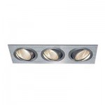 SLV 114216 NEW TRIA 3 DL SQUARE Set, alu-brushed, 3x6W, 38°, 3000K, inkl. Treiber, Clipfedern