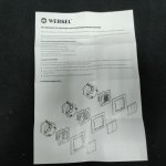 Выключатель двухклавишный (черный матовый) WL08-SW-2G Werkel