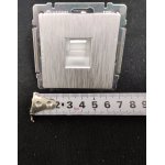 Розетка Ethernet RJ-45 (cеребряный рифленый) Werkel WL09-RJ-45