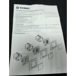 Выключатель двухклавишный с подсветкой (графит рифленый) WL04-SW-2G-LED Werkel