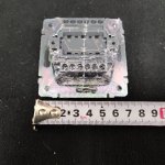 Выключатель двухклавишный с подсветкой (графит рифленый) WL04-SW-2G-LED Werkel