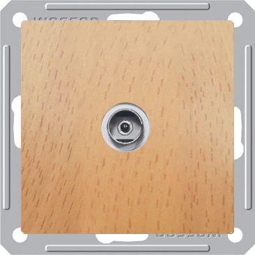 Розетка ТВ Wessen 59 с/у без рамки (оконечная) бук (RTS-151-8-86)