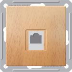 Розетка телефонная Wessen 59 с/у без рамки бук (RSI-152T-8-86)