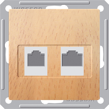 Розетка Wessen 59 с/у без рамки КАТ.5Е 2-Я. бук (RSI-251KK5E-8-86)