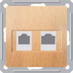 Розетка Wessen 59 с/у без рамки КАТ.5Е 2-Я. бук (RSI-251KK5E-8-86)