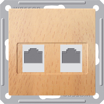 Розетка Wessen 59 с/у без рамки телеф./кат.5Е 2-Я. бук (RSI-251TK5E-8-86)