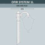 Консоль для паркового фонаря FUMAGALLI OFIR SYS 1L  000.000.R10.A0