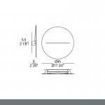 Настенный/Потолочный светильник RISE 45 P