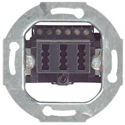 Gira Мех Розетка ТЛФ TAE 3х6 NFN (1 телефон + 2 доп. устр-ва) (G003310)