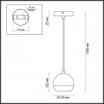 Подвесной светильник Odeon light 3801/1L CEMETA