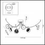 Люстра потолочная Odeon light 3812/42CL FINECA