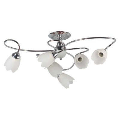 Люстра современная Экономсвет 004/3+3CR WT Люстра современная Экономсвет 004/3+3CR WT