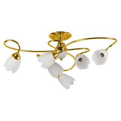 Люстра современная Экономсвет 004/3+3FG WT Люстра современная Экономсвет 004/3+3FG WT