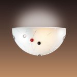 Светильник бра Сонекс 006 хром/белый/декор черн/красн KAVE