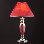 Настольная лампа с бордовым абажуром Eurosvet 008/1T