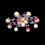 Люстра Eurosvet 0180/11 хром/синий+красный+фиолетовый