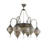 Люстра МАРОККО коричневая h80 d60 E14 6*40w+2*40w Kink light 0212-6,04