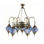 Люстра МАРОККО голубая h80 d60 E14 6*40w+2*40w Kink light 0212-6,05