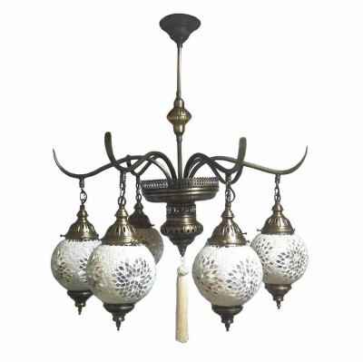 Люстра МАРОККО белая h-80 d-80 Е14 6*40w Kink light 0215Т6,01(80)