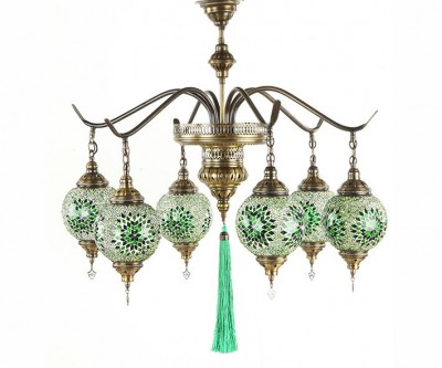 Люстра зеленая h70 d80 E14 6*40W Kink light 0215Т6,07(80)